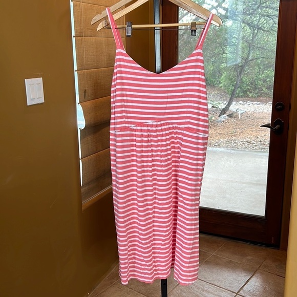 Old Navy Dresses & Skirts - Old Navy Maternity Coral White Stripe Dress Size XL